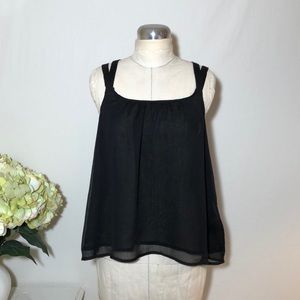 Express Black Strapy Sheer Camisole Top